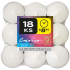 Emocio Tea lights white, burning time 8 hours 18 pieces