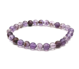 Quartz Phantom bracelet elastic, natural stone ball 6 mm / 16 - 17 cm, the most perfect healer