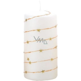 Adpal Star chain metal mat white candle cylinder 58 x 120 mm