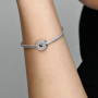 Charm Sterling silver 925 Happy Anniversary, stopper, clip bead for bracelet