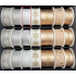 Nekupto Christmas fabric ribbon Glitter white stars 25 mm x 2,5 m