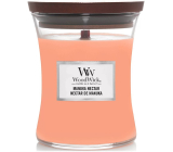 WoodWick Manuka Nectar scented candle with wooden wick and lid glass medium 275 g