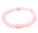 Rosie's bracelet elastic natural stone, ball 6 mm / 16 cm, for children, stone of love