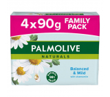 Palmolive Naturals Balanced & Mild solid toilet soap 3 + 1 piece 90 g