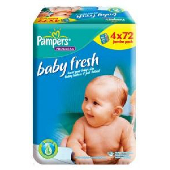 Pampers Fresh wet wipes Jumbo Pack 4 x 72 pieces