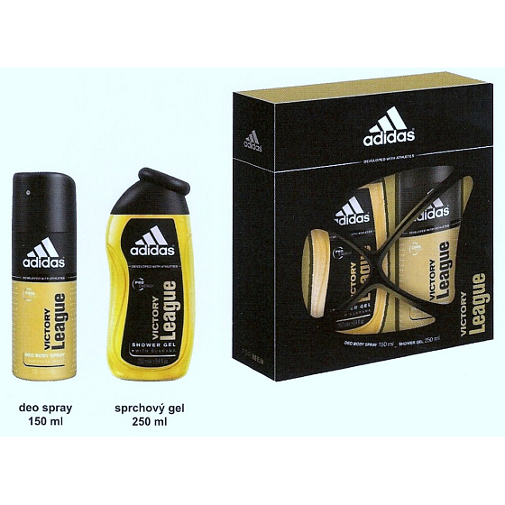 Adidas Victory League deodorant spray for men 150 ml + shower gel 250 ml, cosmetic set