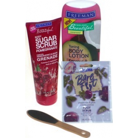 Freeman Feeling Beautiful Foot & Body Scrub + Body Lotion + Rough Skin Scraper, Cosmetic Set