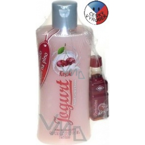 Bohemia Gifts Cherry yogurt shower gel 250 ml and liqueur 0.02 l, cosmetic set