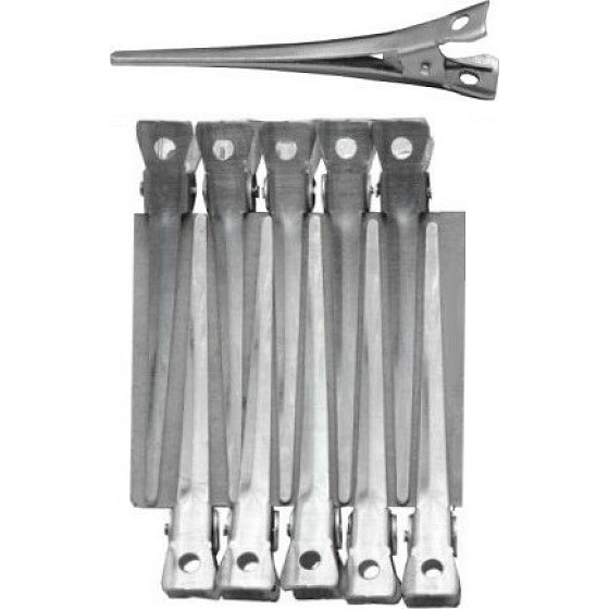 Duko Betky Hair Clip Aluminum Silver 10 pieces 002