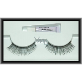 EyelaShes False eyelashes with glue 12 black 1 pair