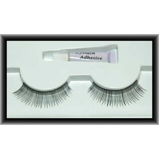 EyelaShes False eyelashes with glue 12 black 1 pair