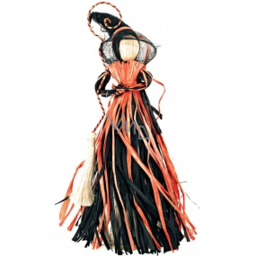 Black-orange witch for hanging 30 cm