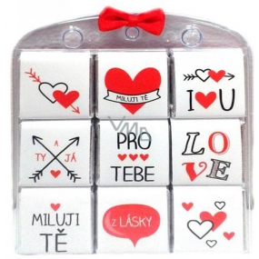 Nekupto Chocolate puzzle For you, I love you, hearts 9 x 5 g