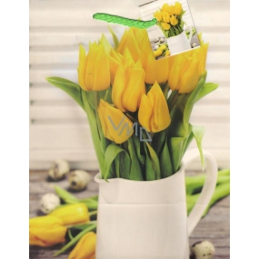 Nekupto Gift paper bag 23 x 18 x 10 cm Yellow tulips 1298 01 KFM