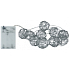 Emos Lighting silver ball 10 LED, 1 m warm white + 30 cm cable-on battery