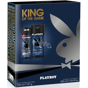 Playboy King of The Game deodorant spray for men 150 ml + shower gel for men 250 ml, cosmetic set
