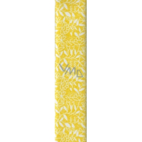 Nekupto Gift wrapping paper 70 x 150 cm Yellow with flowers