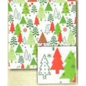 Nekupto Gift wrapping paper 70 x 200 cm Christmas White-red, green Christmas tree