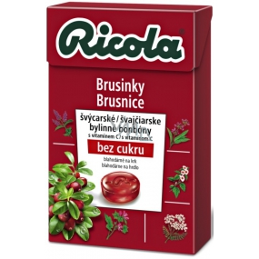 Ricola Cranberry - Cranberries Swiss herbal candies without sugar with vitamin C 40 g