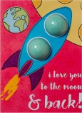 Bomb Cosmetics Love The Moon & Back Sparkling greeting card with ballistics 40 g