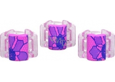 Linziclip Mini Hair clip pink with lace 1.75 cm suitable for all hair types 3 pieces