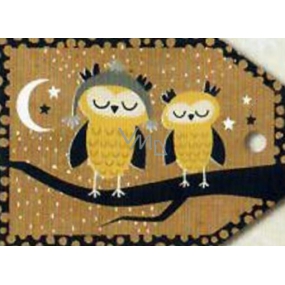 Nekupto Christmas gift cards owls 5.5 x 7.5 cm 6 pieces