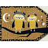 Nekupto Christmas gift cards owls 5.5 x 7.5 cm 6 pieces