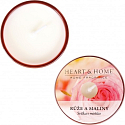 Heart & Home Roses and raspberries Soy scented candle in a bowl burns for up to 12 hours 36 g