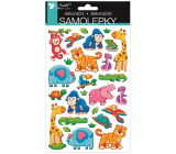 Plastic stickers Exotic animals 14 x 25 cm