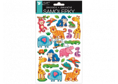 Plastic stickers Exotic animals 14 x 25 cm