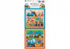 Baby Genius Puzzle Building machines 15 x 15 cm, 16 and 20 pieces, 2 pictures