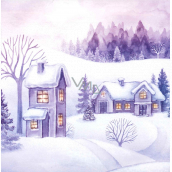 Nekupto Christmas gift cards Snowy houses 6.5 x 6.5 cm 6 pieces