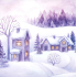 Nekupto Christmas gift cards Snowy houses 6.5 x 6.5 cm 6 pieces