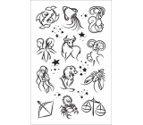 Tattoo decals Zodiac black 13 x 8,5 cm