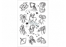 Tattoo decals Zodiac black 13 x 8,5 cm