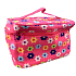 Cosmetic bag Pink with colourful flowers 18,5 x 11 x 11 cm