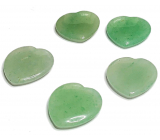 Avanturine green Hmatka, healing gemstone in the shape of a heart natural stone 3 cm 1 piece, lucky stone