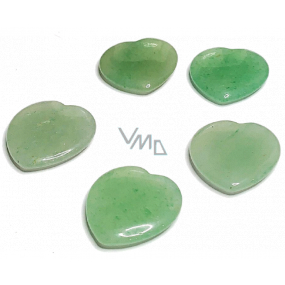 Avanturine green Hmatka, healing gemstone in the shape of a heart natural stone 3 cm 1 piece, lucky stone