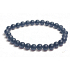 Onyx black matte bracelet elastic natural stone, ball 6 mm / 16 - 17 cm, life force stone