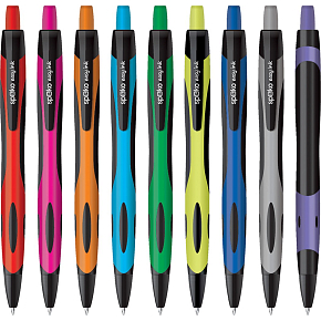 Spoko Active ballpoint pen, blue refill, 0,5 mm 1 piece different colours