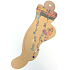 Albi Foot Jewellery Flowers with dark rhinestones 1 piece