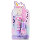 Martinelia Little Unicorn lip gloss 6 ml + nail polish 4 ml, cosmetic set for children