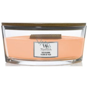 WoodWick Yuzu Blooms - Yuzu Blooms scented candle with wooden wick and lid glass boat 453 g