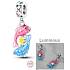 Sterling Silver 925 Luminous - Sign of the Zodiac Pisces, Bracelet Pendant