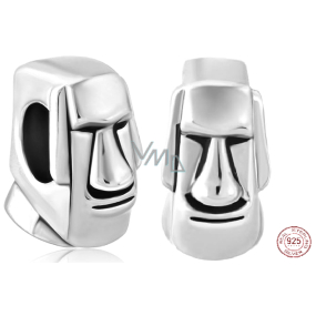 Charm Sterling silver 925 Easter Island Moai Statue, bead on travel bracelet