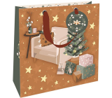 Nekupto Gift paper bag luxury 23 x 23 cm Christmas comfort