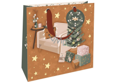 Nekupto Gift paper bag luxury 23 x 23 cm Christmas comfort