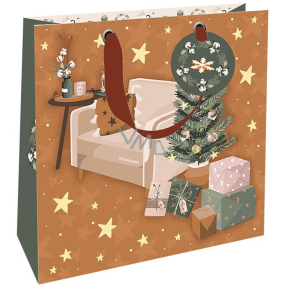 Nekupto Gift paper bag luxury 23 x 23 cm Christmas comfort