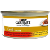 Gourmet Gold Casserole pate with beef, chicken and tomatoes canned for adult cats 85 g