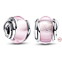 Charm Sterling silver 925 Pink Murano glass bead on bracelet symbol